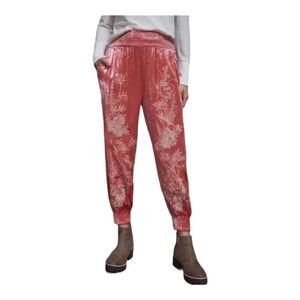 Anthropologie Rosie Embroidered Joggers